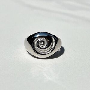 New! “Madrid” Engraved Swirl Chunky Silver Ring